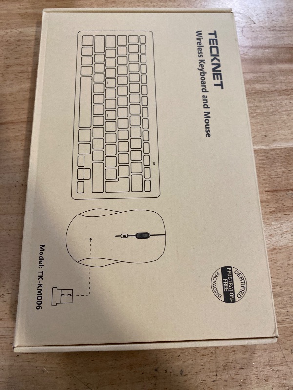 Photo 1 of TECKNET Wireless Keyboard and Mouse Combo, Mini Cordless Computer Keyboard and Mouse Set 2.4GHz, Silent Adjustable 1600 DPI, Quiet Click, Lag-Free for Computer, Laptop, PC, Windows, Mac, Chrome OS