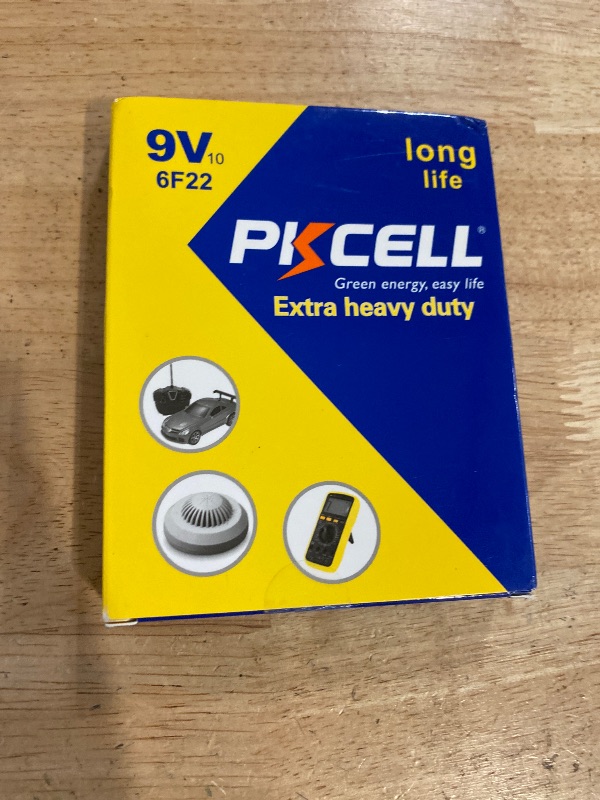 Photo 1 of PKCELL 9V Battery Carbon Zinc for Smoke Detectors 6F22 Battery,Ultra Long-Lasting