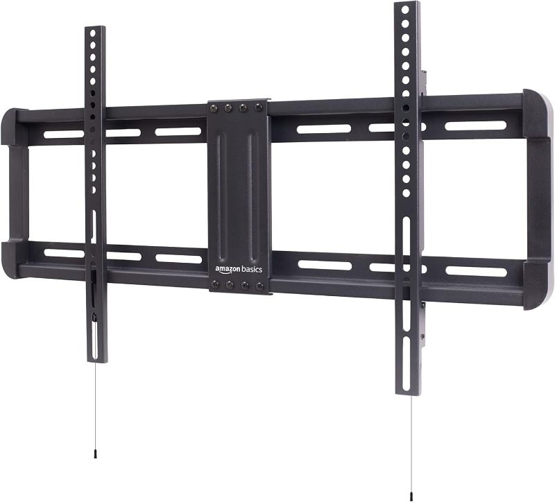 Photo 1 of Amazon Basics Low Profile TV Wall Mount with Horizontal Post Installation Leveling for 32 to 86 inch TVs, Black