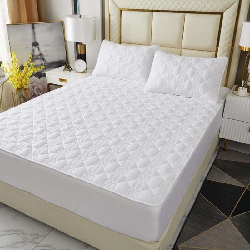 Photo 1 of Extra Deep Pocket Fitted Sheet|Soft Breathable Bed Sheet|Non-Slip Non Pilling Protective Cover for Bed Mattress|Warmth Cotton Bedding Sheet