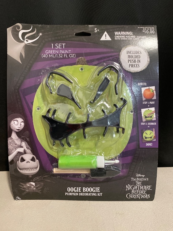 Photo 1 of Nightmare Before Christmas Oggie Boogie No-Carve Pumpkin Decorating Kits Mess-Free Fun!