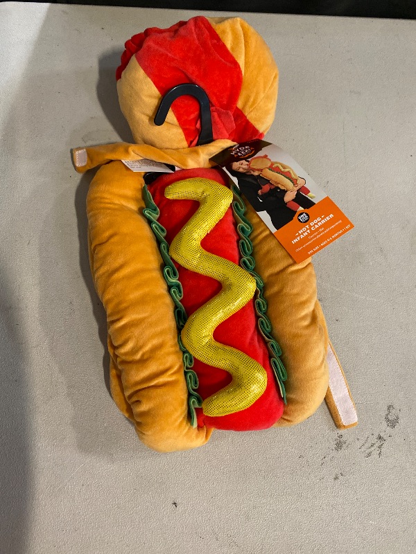 Photo 1 of Hot Dog Plush Infant Carrier Size 0-6 Month Baby Halloween Costume Hyde & EEK!