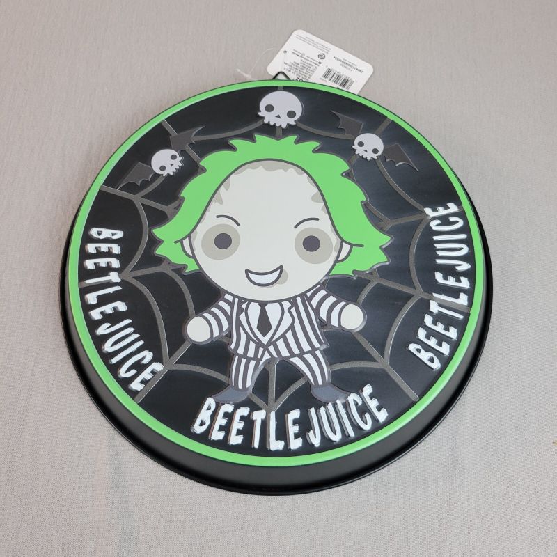 Photo 1 of BeetleJuice Retro Metal Bottle Cap Wall Sign Decor Halloween