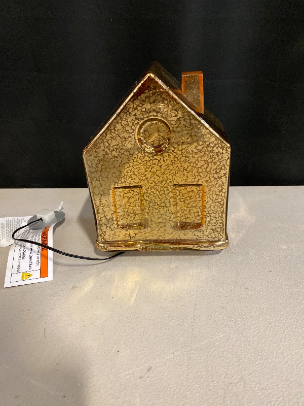 Photo 1 of Mercury Style Glass House Christmas Figurine - Wondershop™ Gold