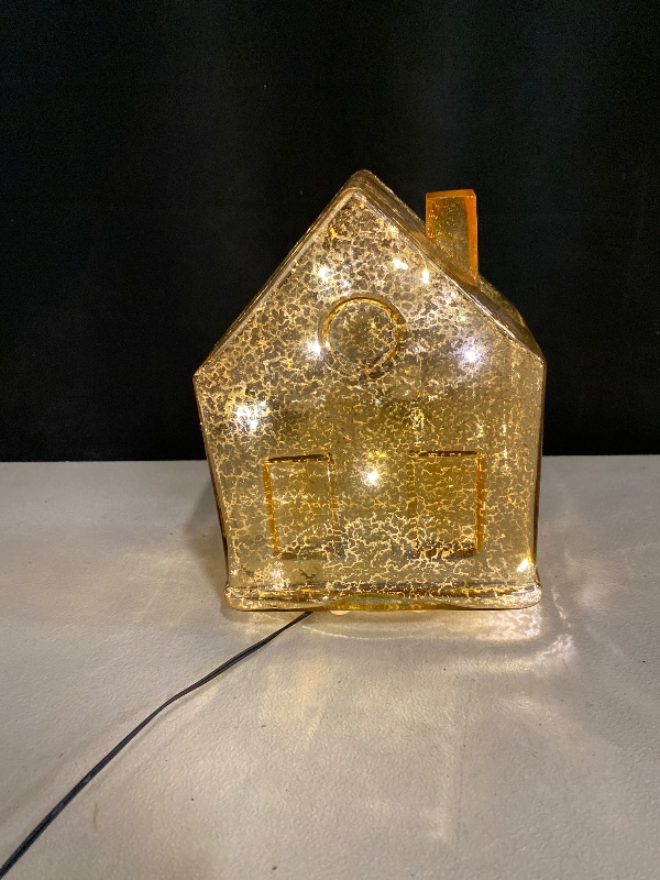 Photo 1 of Mercury Style Glass House Christmas Figurine - Wondershop™ Gold