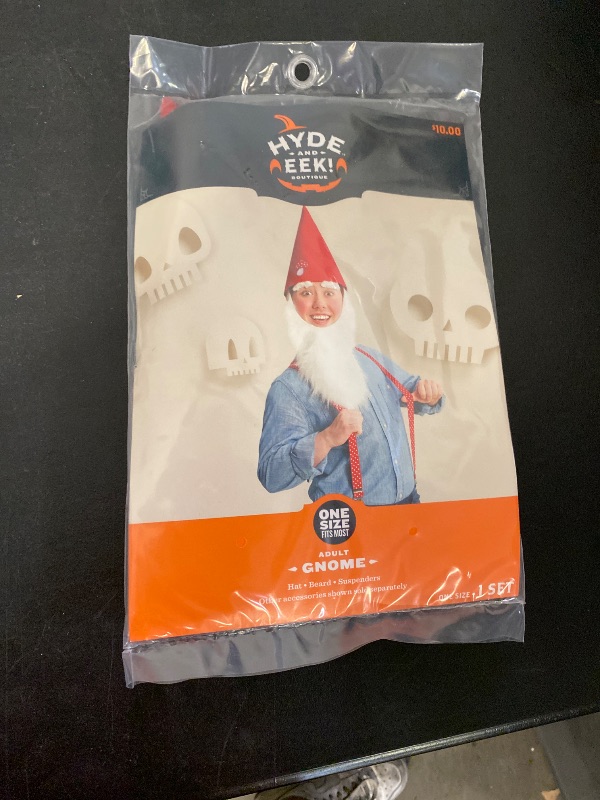 Photo 1 of hyde and eek one size adult gnome 