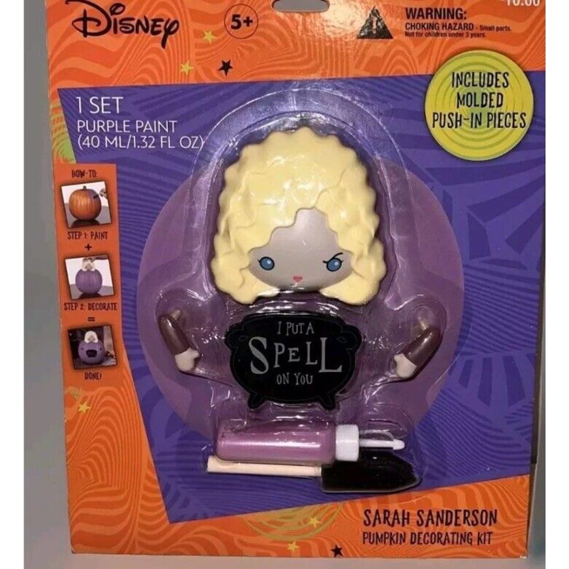 Photo 1 of Disney Hocus Pocus Sarah Sanderson Pumpkin Decorating Kit Halloween Fall 