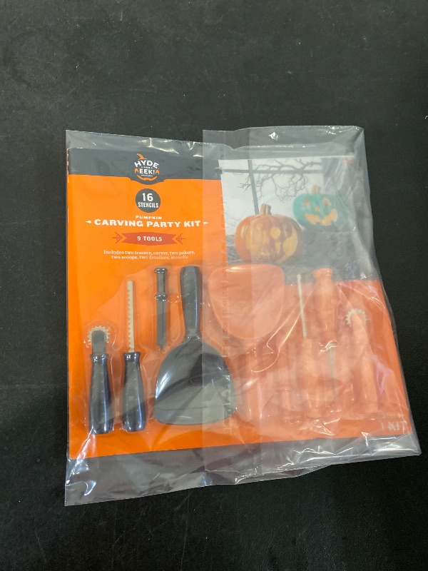 Photo 1 of Pumpkin Carving Party Kit - 16 Stencils and 9 Tools
