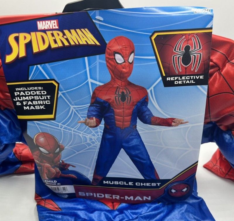 Photo 1 of Child's Size M (8) Marvel SPIDER-MAN Halloween Costume Muscle Chest
