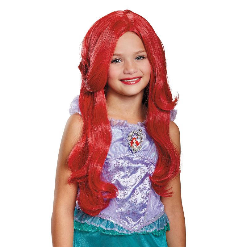 Photo 1 of  Girls Ariel Deluxe Wig, Red