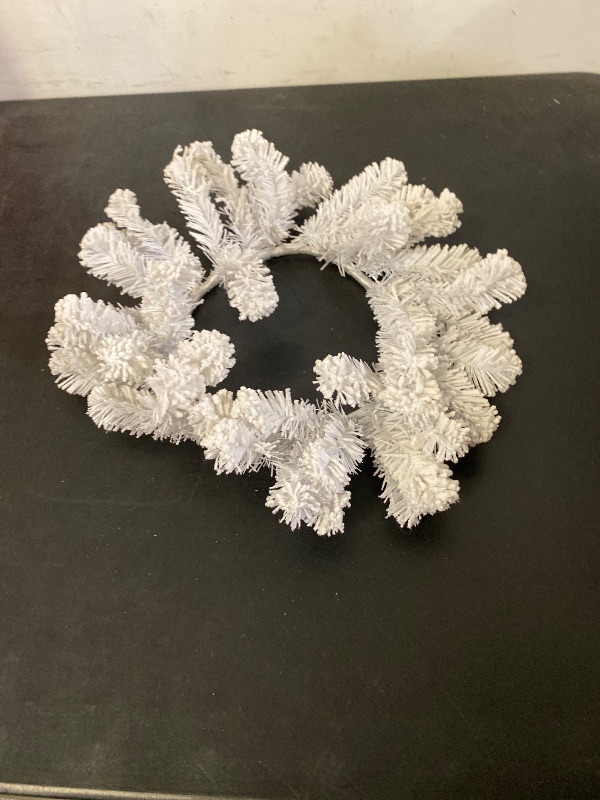 Photo 1 of white canadian pine artificail christimas wreath 