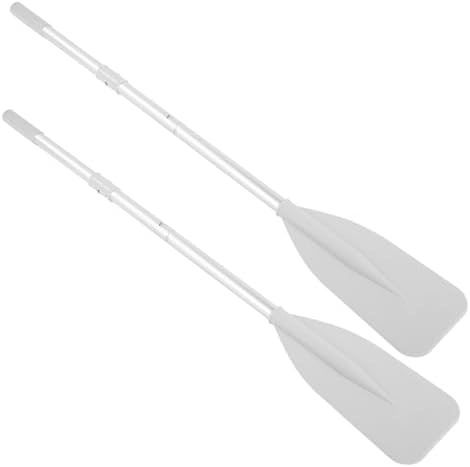 Photo 1 of Boat Paddles Jon Boat Oars with Locks High Toughness Inflatable Boat Dinghy Canoe Water Marine Sports Aluminium Alloy Oars 2pcs Paddle with 2pcs Rod Set Oars for Row Boat