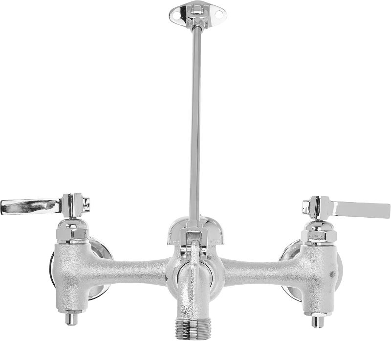 Photo 1 of American Standard 8344212.004 Top Brace Wall-Mount Service Sink Faucet with 6-Inch Vacuum Breaker Spout