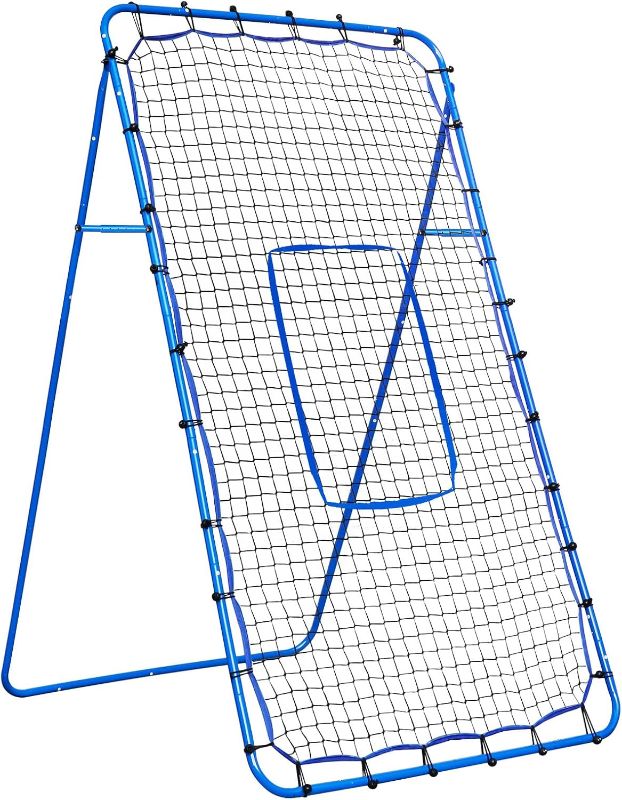 Photo 1 of Volleyball Baseball Rebounder Net Pro, WINTHAI Softball Rebound Pitch Back Net, Adjustable Angle Lacrosse Bounce Back Practice Equipment, Easy Quick Setup, Ideal for Outdoor and Backyard Training