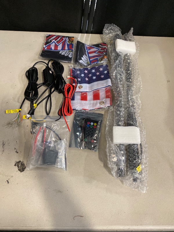 Photo 1 of 2pc 3ft Whip Lights for Side by Side, LED Whip Lights for UTV ATV Boat Offroad, RF Remote Control Compatible with Polaris RZR Can-Am Maverick X3 Sportsman Outlander