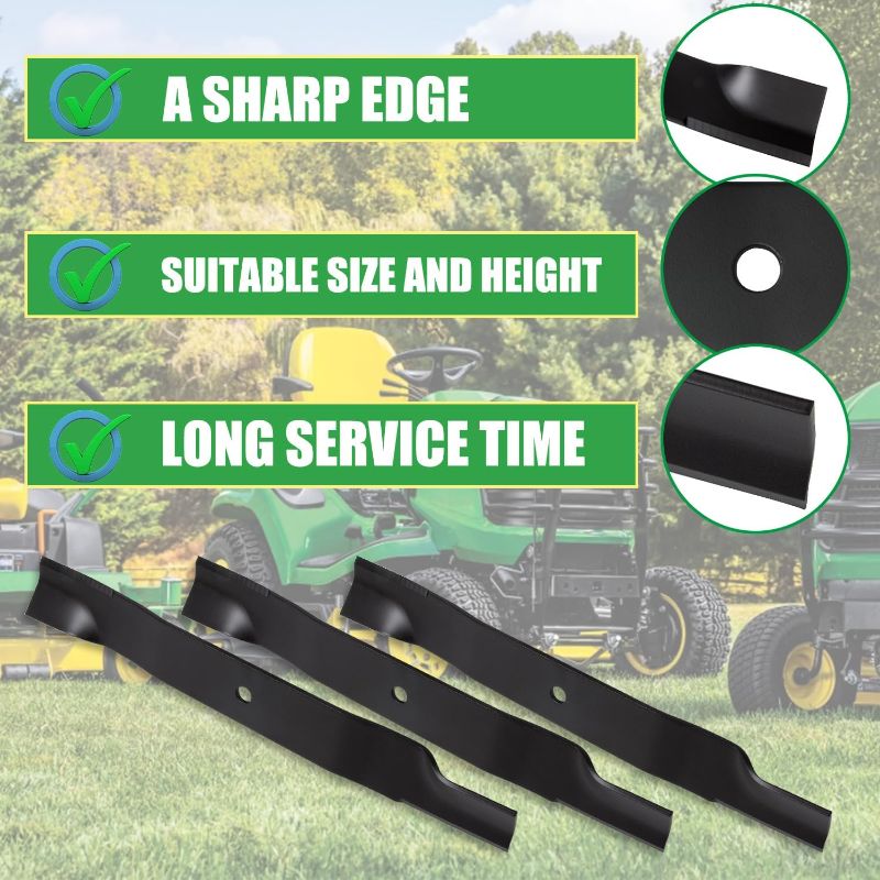 Photo 1 of RANSOTO 60" Deck Lawn Mower Blades Medium Lift Compatible with Ariens & Gravely 09081200, Bad Boy ZT, CZT, Maverick 038-6060-00, Dixie Chopper 30227-60, Exmark 103-0301, Toro 105-7718