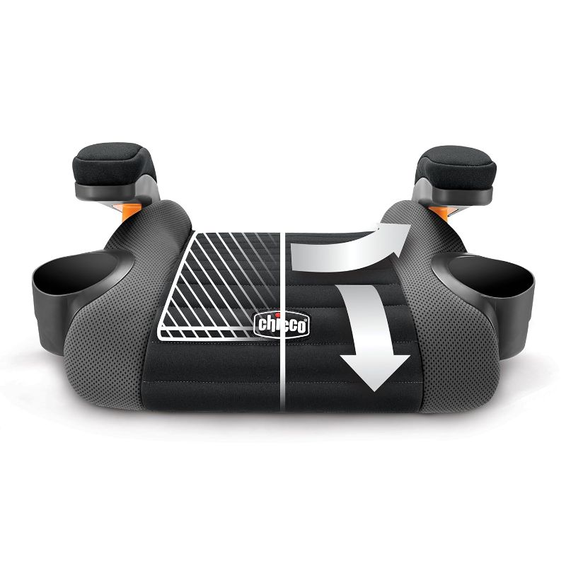 Photo 1 of Chicco GoFit® Backless Booster Car Seat Without Latch Attachment, Travel Booster Seat for Car, Portable Car Booster Seat for Children 40-110 lbs., Shark/Black and Grey