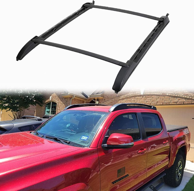 Photo 1 of Roof Rack Cross Bars for 2005-2023 Toyota Tacoma Double Cab - Aluminum Roof Rails Crossbar for Cargo Canoe Bike Kayak Snowboard - Rooftop Cargo Carrier Luggage (Not for Access Cab)