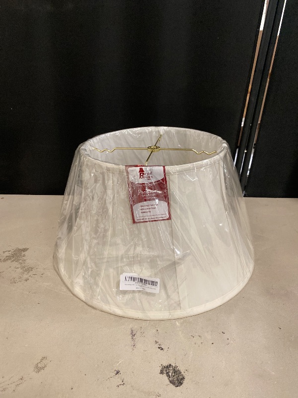 Photo 1 of Aspen Creative 38002, Bell Collapsible Spider Lamp Shade, 7" Top x 13" Bottom x 9-1/2" Slant Height, Off White