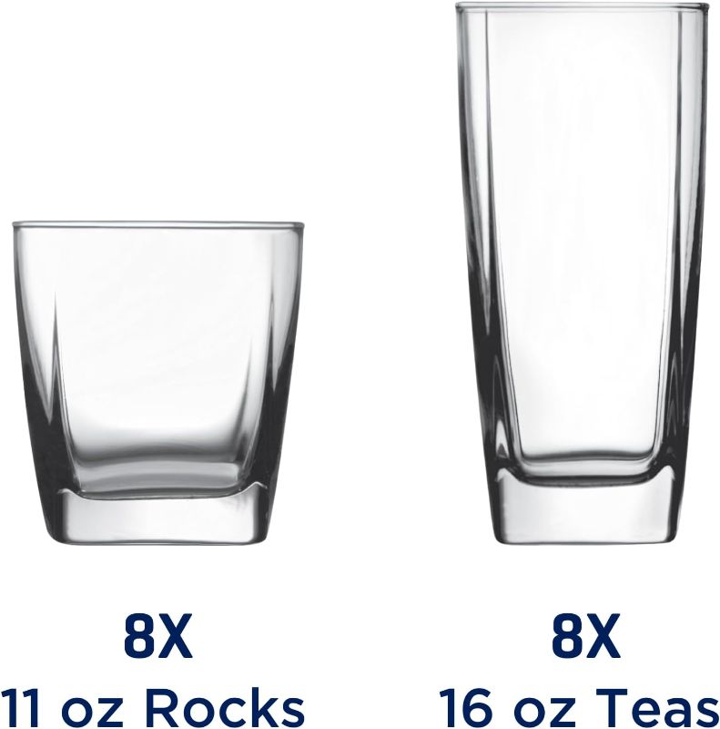 Photo 1 of  only 2 glasses! Anchor Hocking Rio Small and Large Drinking Glasses