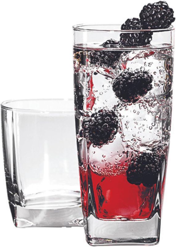 Photo 1 of  only 2 glasses! Anchor Hocking Rio Small and Large Drinking Glasses