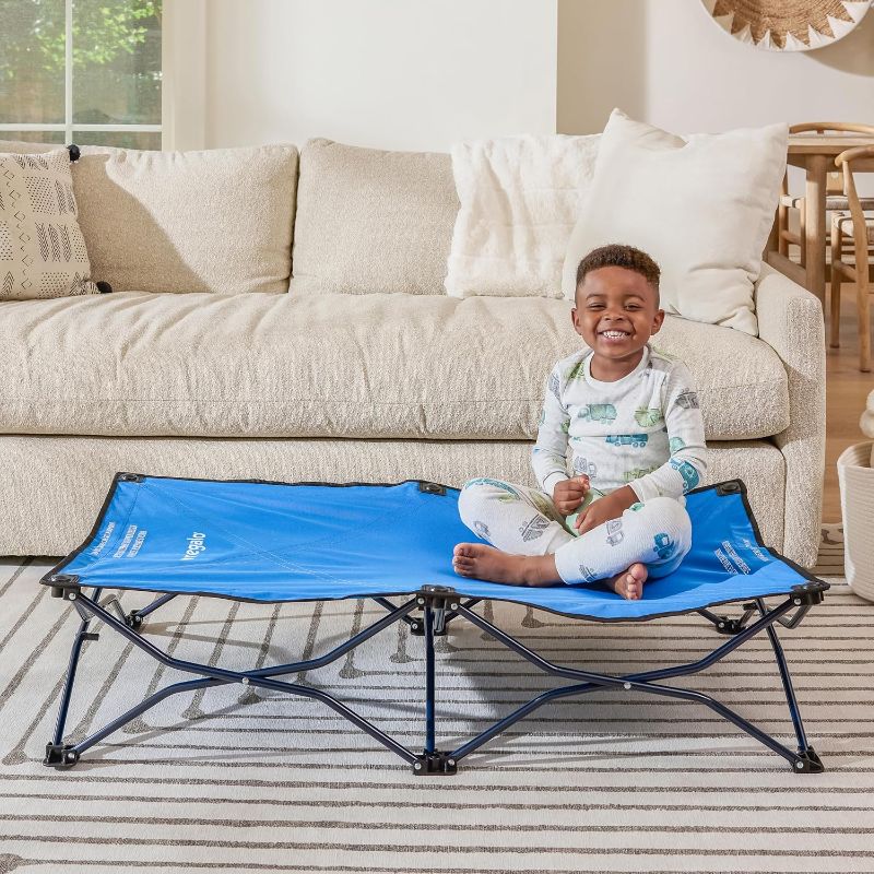 Photo 1 of Regalo My Cot Portable Toddler Bed, Royal Blue , 48x24x9 Inch (Pack of 1)