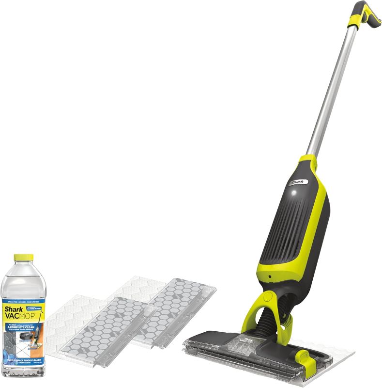 Photo 1 of Shark VACMOP Cordless Hard Floor Vacuum Mop Includes 2 Disposable VACMOP Pads and a 12oz VACMOP Solution, Charcoal Gray