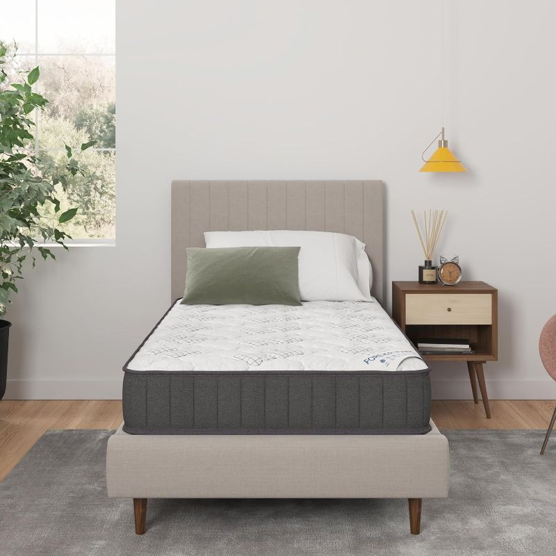 Photo 1 of Ottomanson Twin 9" Hybrid Mattress - Medium-Firm - Made in USA - CertiPUR-US Foam - Fiberglass-Free - Individually Pocketed Coils - Bed in a Box