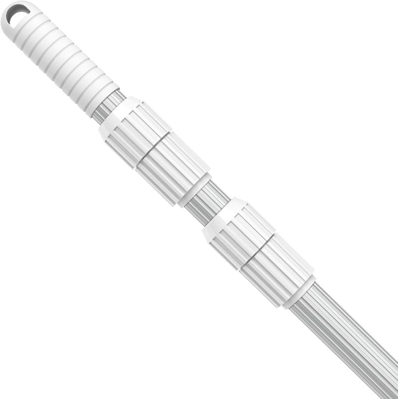Photo 1 of Professional 15 Foot Swimming Pool Pole Telescopic Aluminum Fits Pool Net Skimmer Rake Vacuum Head Brush Cleaning Equipment Heavy Duty,for Skimmer Nets, Vacuum Heads and Brushes