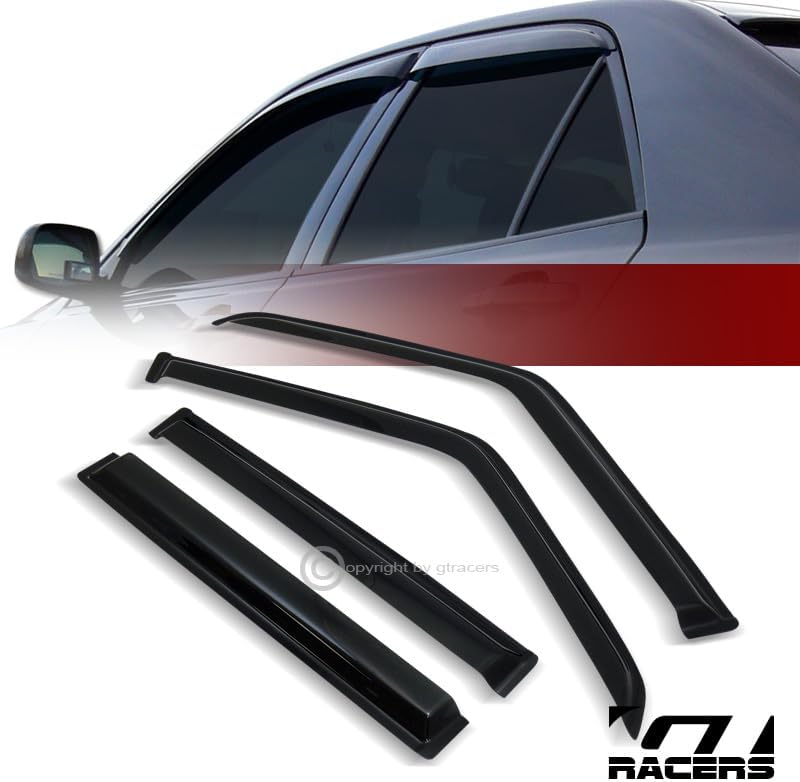 Photo 1 of Non-in Channel Dark Smoke Tint 4pcs Front Rear Window Shade Deflector Sun/Rain/Wind Guards Smoke Window Visors 4Pcs 1984-2001 Compatible with Jeep Cherokee