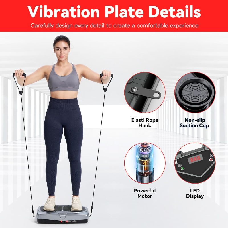 Photo 1 of Vibration Plate Exercise Machine for Lymphatic Drainage Weight Loss,Full Body Workout Vibrating Plate Lymphatic Drainage Massager,Workout Equipment Fitness Weight Fat Burner Loss & Shaping
