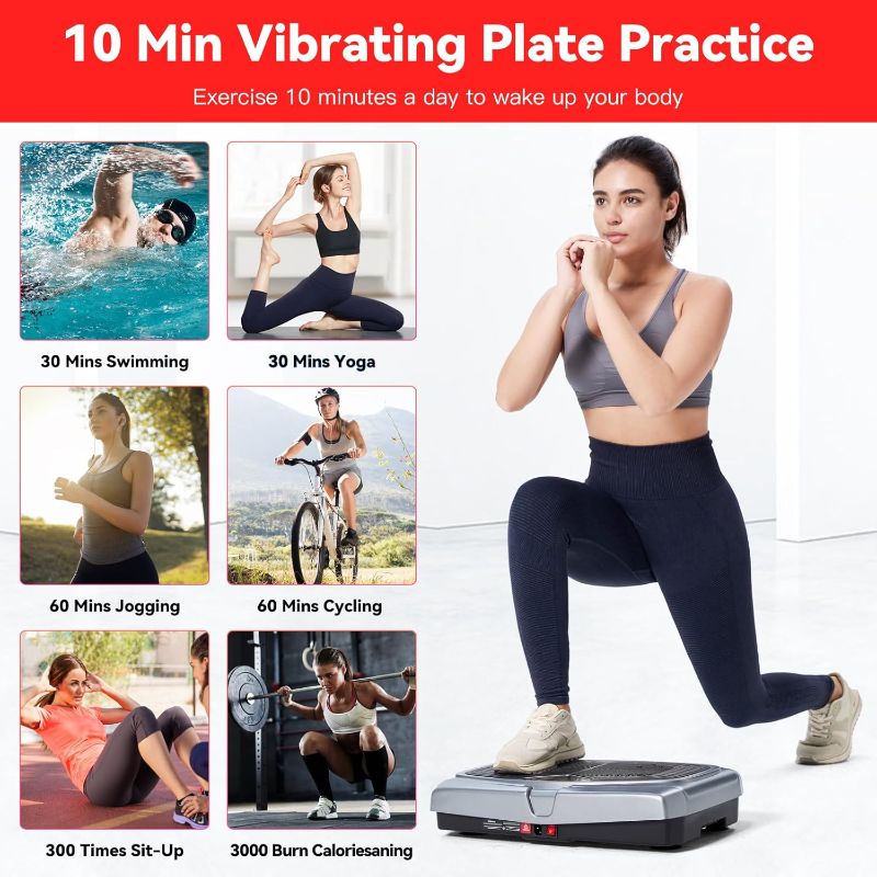 Photo 1 of Vibration Plate Exercise Machine for Lymphatic Drainage Weight Loss,Full Body Workout Vibrating Plate Lymphatic Drainage Massager,Workout Equipment Fitness Weight Fat Burner Loss & Shaping