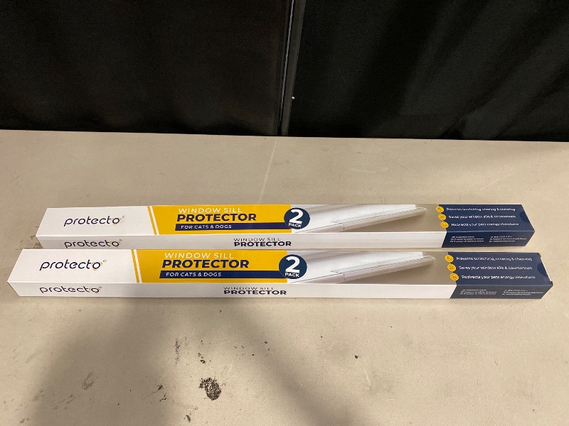 Photo 1 of PROTECTO 2Pack Window Sill Protector from Dogs - 29.5x3.25 Clear Window Guards from Cats Scratching, Chewing & Clawing - Keep Your Sills Smooth & Paws Safe - Ultra Strong Window Sill Cover Protection