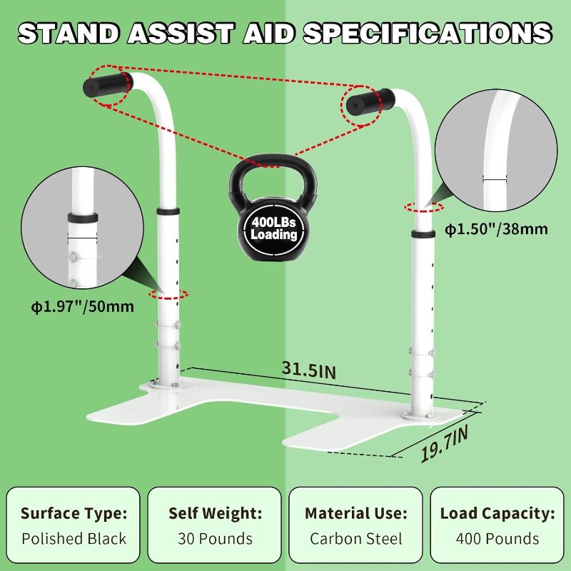 Photo 1 of Heavy Duty Couch Stand Assist, Height & Width Adjustable Standing aid & Support Device, Chair/Sofa Stand Assist for Elderly Mobility & Daily Living Sit to Stand(400LBs Loading, BLACK)