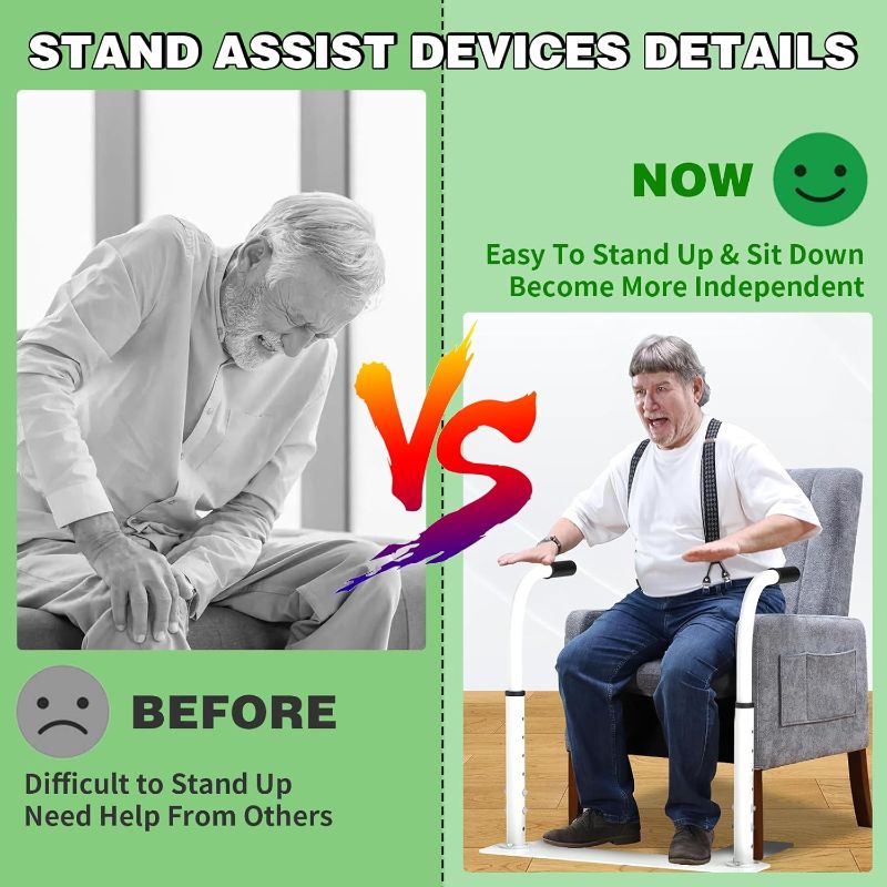 Photo 1 of Heavy Duty Couch Stand Assist, Height & Width Adjustable Standing aid & Support Device, Chair/Sofa Stand Assist for Elderly Mobility & Daily Living Sit to Stand(400LBs Loading, BLACK)