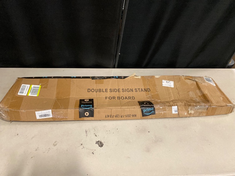 Photo 1 of Pedestal Poster Sign Stand for Double Sided Display, Adjustable Poster Board Stand Height Up to 80", Heavy Duty Floor Standing Sign Holder for Board, Foam, Banner Display Stand, Black 1Pack