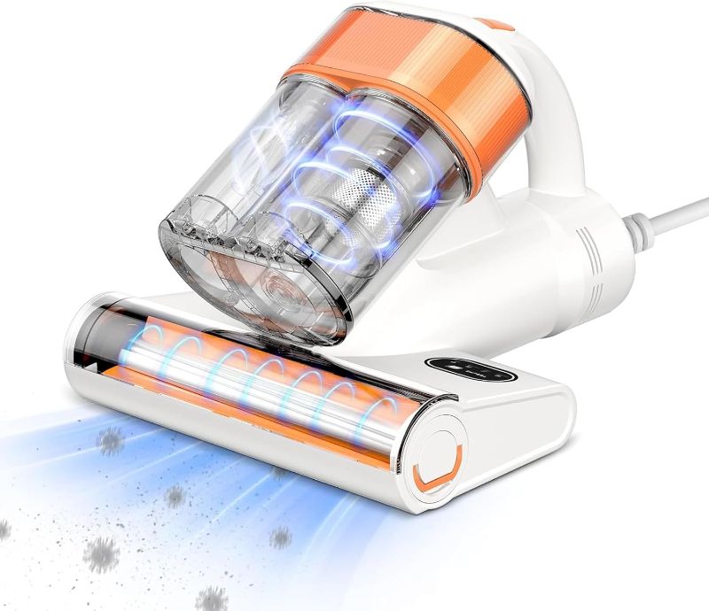 Photo 1 of Mattress Vacuum Cleaner, 26Kpa 500W Strong Suction Bed Vacuum with UV and Ultrasonic and High Heating, Dual Dust Bins with Washable Filters, Ideal for Dust and Pet Hair Removal, Corded