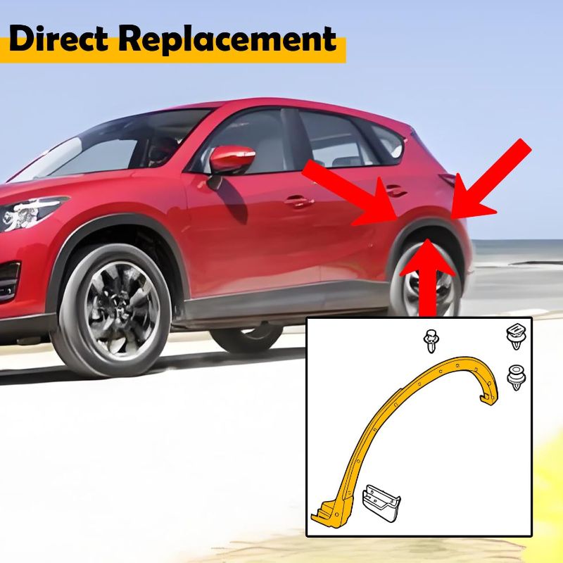 Photo 1 of KB7W51W60F8N Rear Left Side Fender Molding Trim Compatible with Mazda CX-5 2017-2021, MA1790101 Replacement