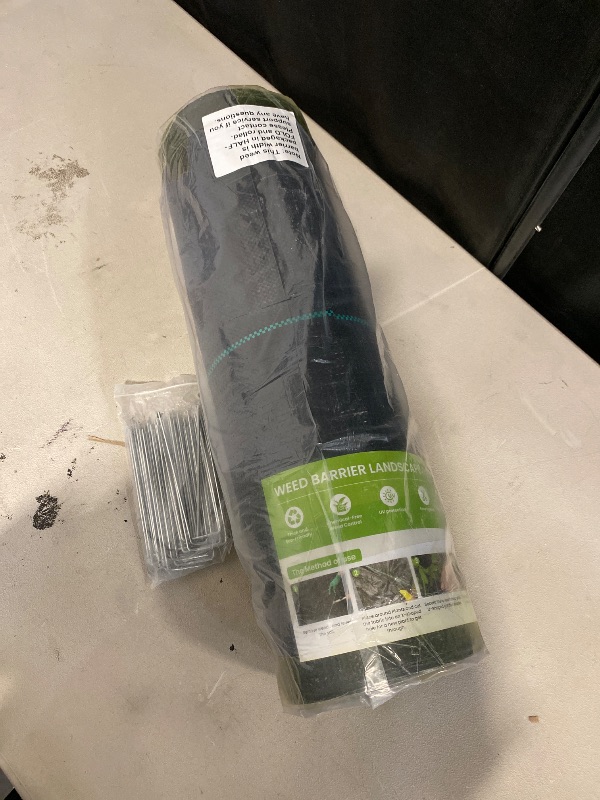 Photo 1 of 4ftx300ft  Barrier Landscape 3.2oz Fabric Heavy Duty, Woven Weed Control Cloth, Woven Geotextile Fabric for Underlayment, Gardening Ground, Commercial Driveway Weed Block Cover Mat