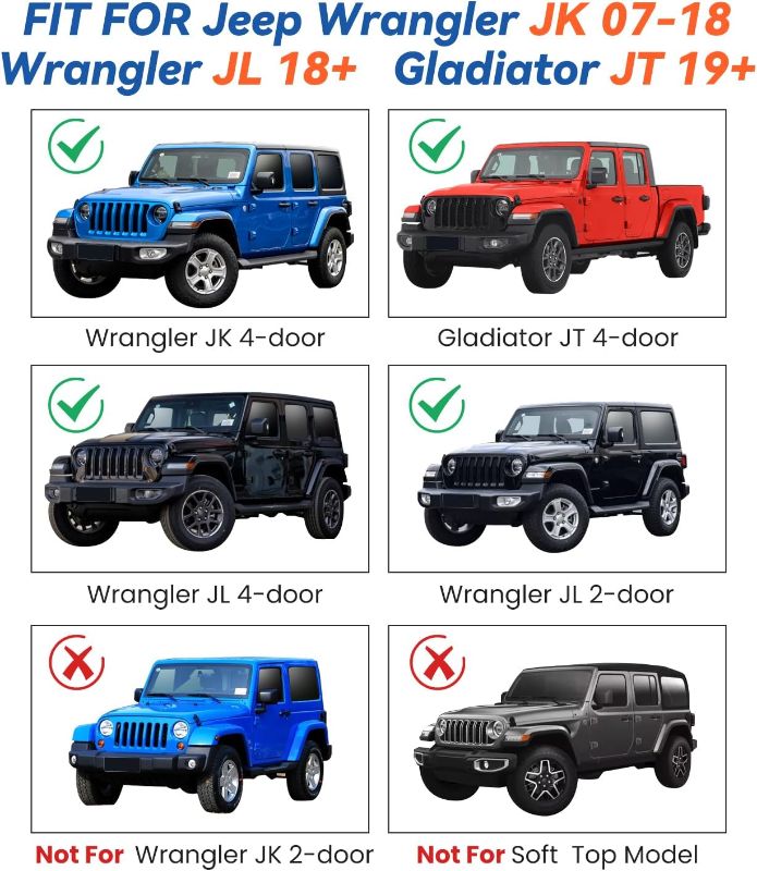 Photo 1 of 200LBS Roof Rack Cross Bars Compatible with Jeep Wrangler JL, JK, Gladiator JT 2007-2025 Anti-Theft Metal Lock, 2 & 4 Door Hard Top Aluminum Crossbar Rooftop Accessory Kayak Luggage Carrier Cargo Bars