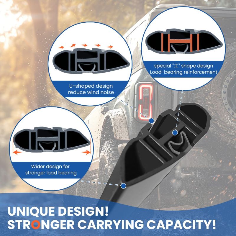 Photo 1 of 200LBS Roof Rack Cross Bars Compatible with Jeep Wrangler JL, JK, Gladiator JT 2007-2025 Anti-Theft Metal Lock, 2 & 4 Door Hard Top Aluminum Crossbar Rooftop Accessory Kayak Luggage Carrier Cargo Bars
