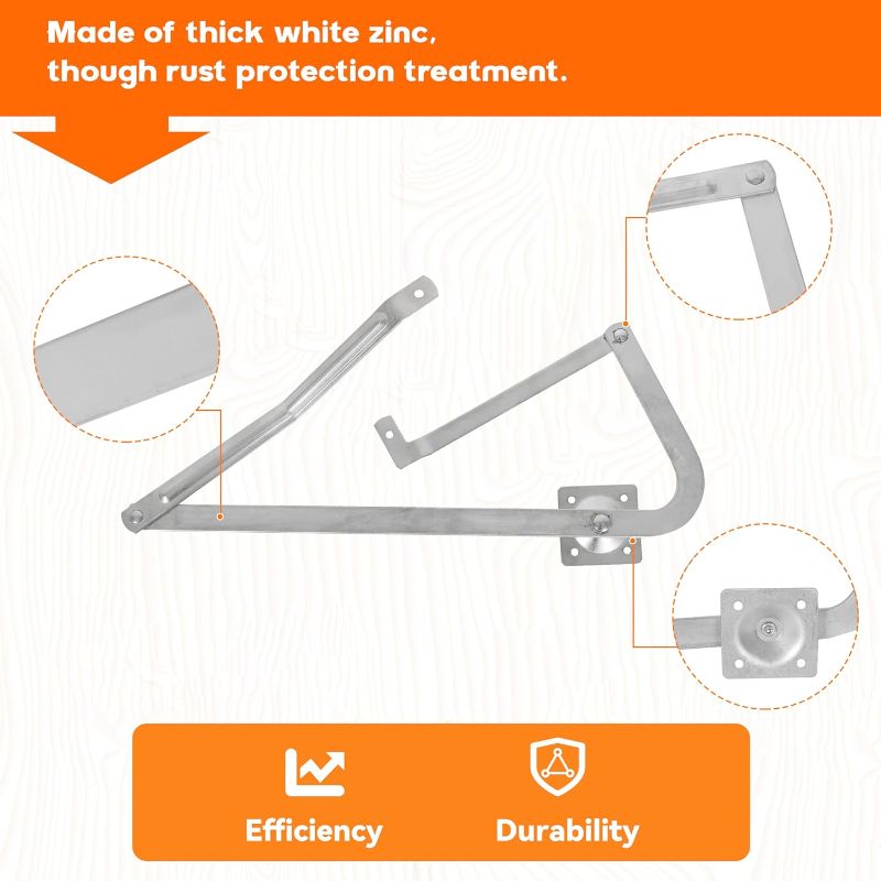 Photo 1 of HECASA 55-2 Attic Ladder Spreader Hinge Arms Replacement Counter Balance Arms Hinge Kit Compatible with 2010-Up Werner Mk 5, WU2210, W2208, W2210 Thick Zinc