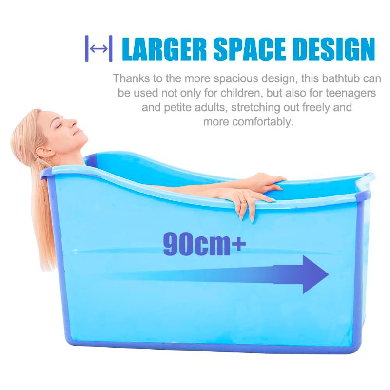 Photo 1 of Large Foldable Bathtub for Toddler Collapsible Baby Bathtub Portable Bath tub Lightweight for Children Twins Petite Adult