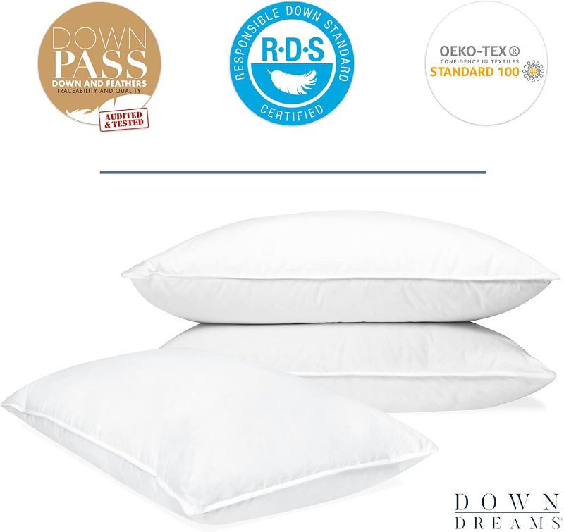 Photo 1 of Down Dreams Manchester Mills Classic Pillows - Jumbo/Firm Support 2-Pack