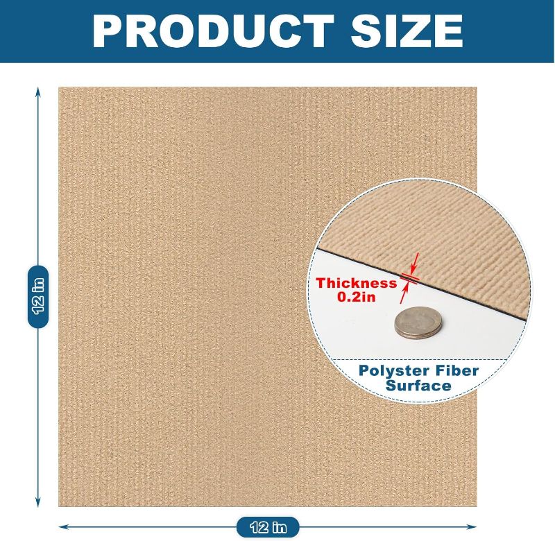 Photo 1 of Carpet Tile 12” X 12” Self Adhesive Carpet Floor Tiles Anti-Slip Reusable Carpet Squares Peel and Stick Carpet Floor Tile Easy Install DIY for Bedroom Living Room(20 Pcs)