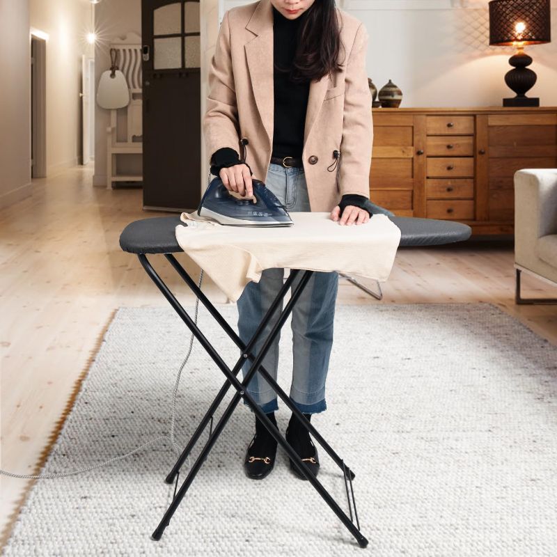 Photo 1 of Duwee 13"×35" Ironing Board Small with Heat Resistant Cover,Folding Compact Ironing Board,Light Weight,Easy to Storage,Black