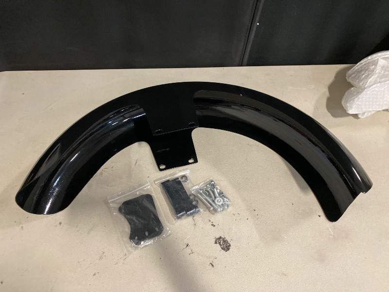 Photo 1 of KUAFU Motorcycle 21" Wrapped Front Fender Compatible with 1994-2013 Harley Bagger Touring Road King Electra Street Road Glide Fit for 120 / R21 Wheel Mudguard Powder Coated Steel Black