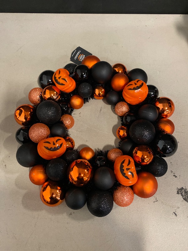 Photo 1 of Halloween decor pumpkin shatterproof wreath 