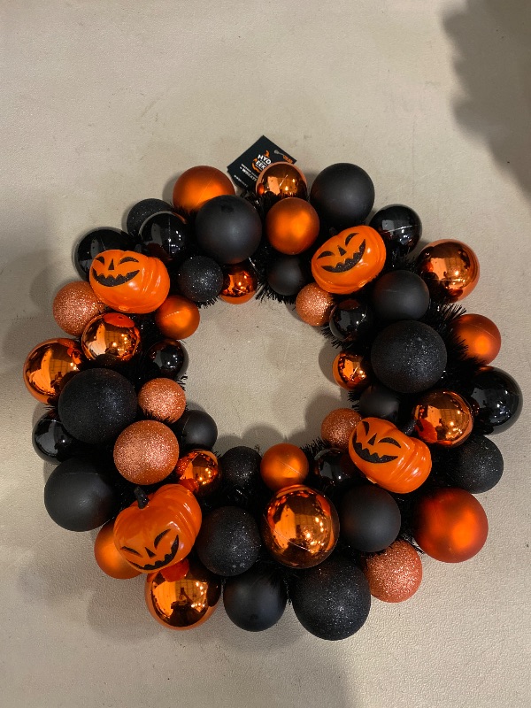 Photo 1 of Halloween pumpkin shatterproof wreath decor 