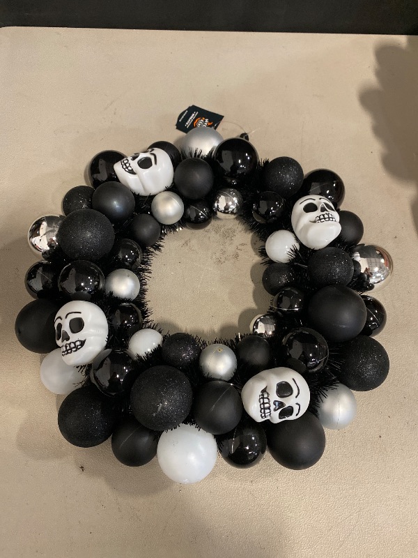 Photo 1 of Halloween skeleton wreath decor . 